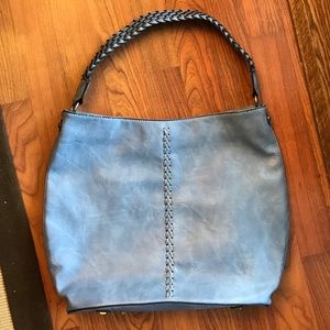 Light Blue Simply Noelle Hobo Handbag